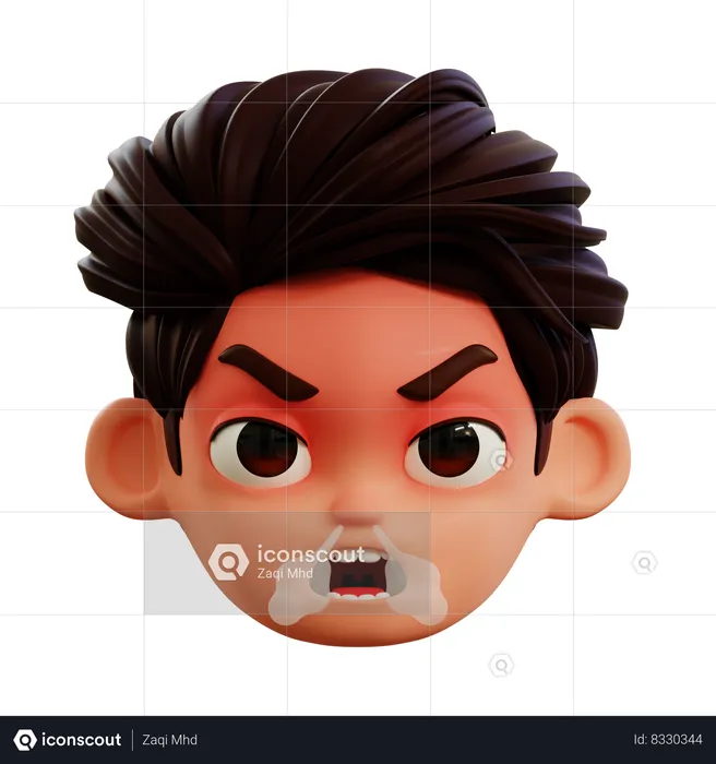 Very Angry Emoji Emoji 3D Icon