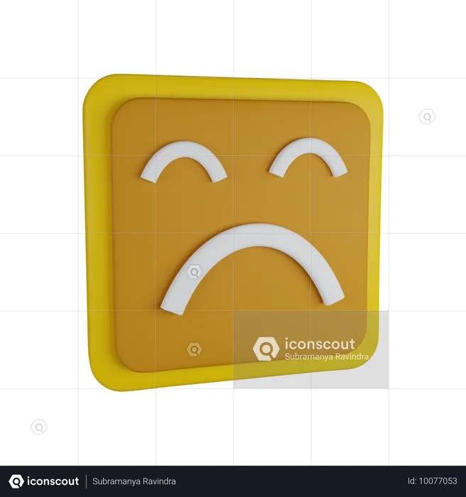 Very Sad sentiment Emoji 3D Icon