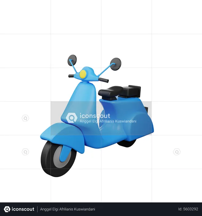 Vespa Scooter  3D Icon