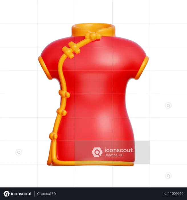 Vestido chinês  3D Icon