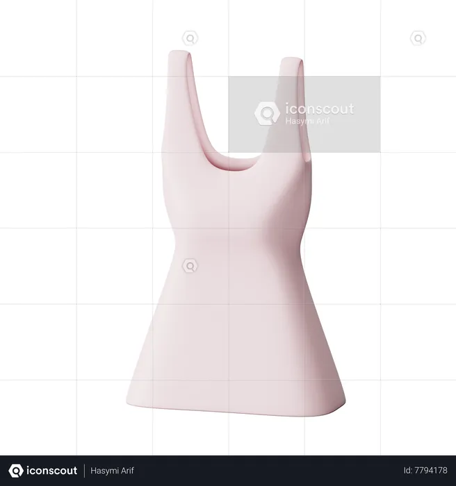 Vestido de verão  3D Icon