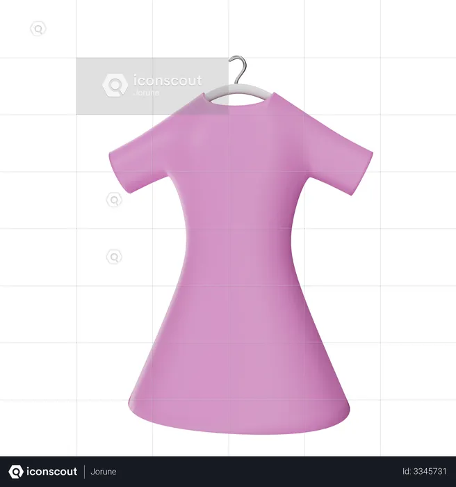 Vestido de mulher  3D Illustration