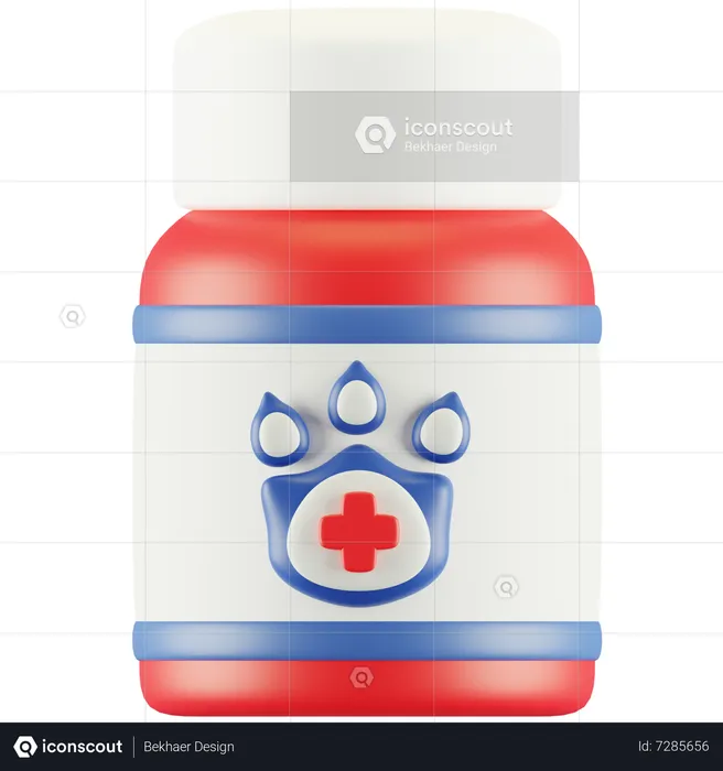 Veterinary Bottle  3D Icon