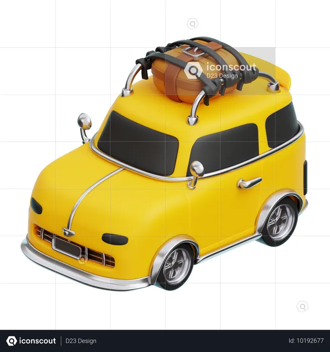 Viagem de carro  3D Icon