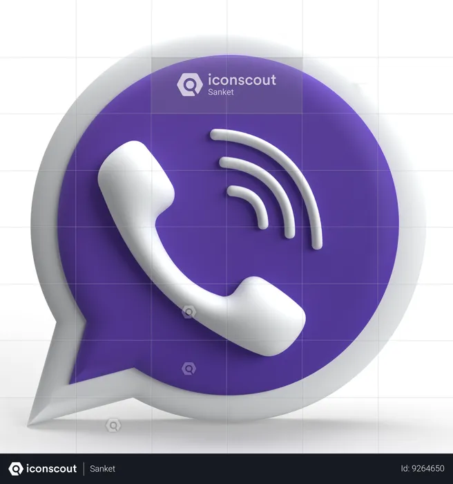 Viber Logo  3D Icon