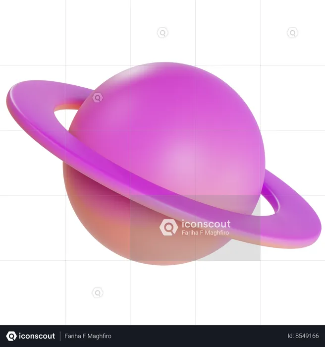 Vibrant Planetary Shapes  3D Icon