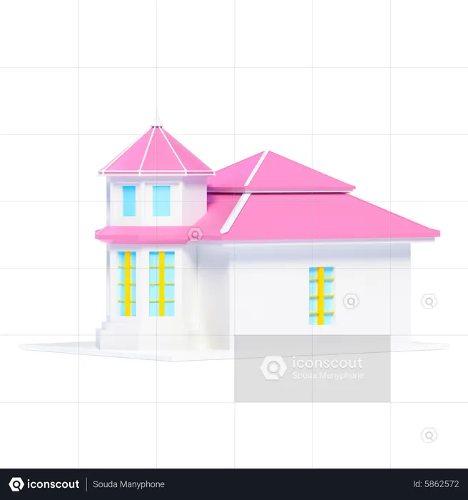Victorian House  3D Icon