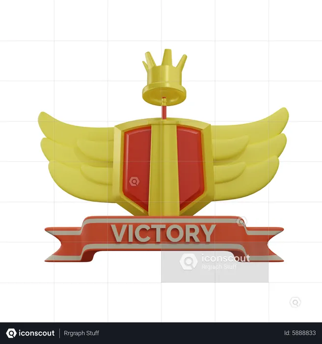 Victory Badge  3D Icon