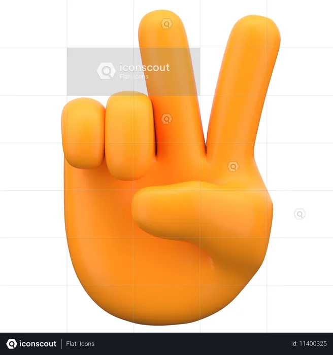 Victory Hand  3D Icon