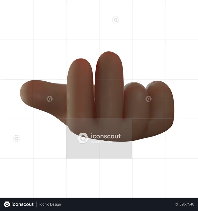 Victory Hand Gesture  3D Illustration