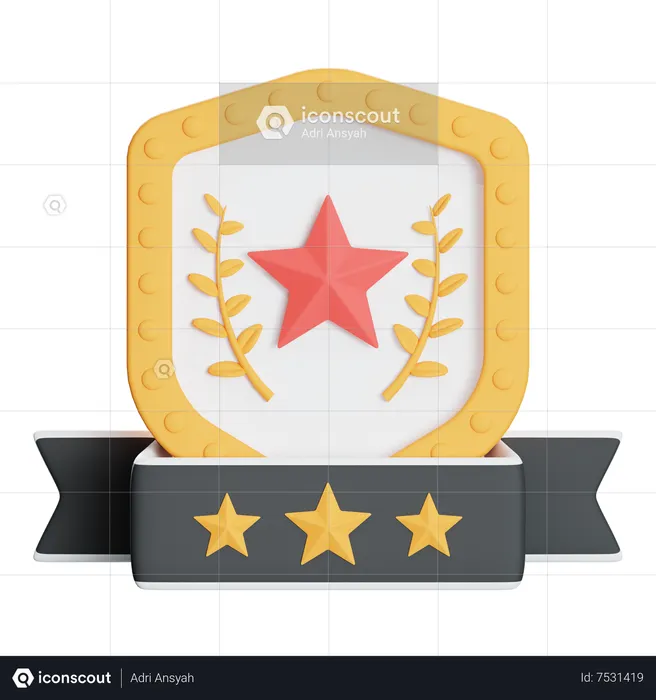 Victory Shield  3D Icon