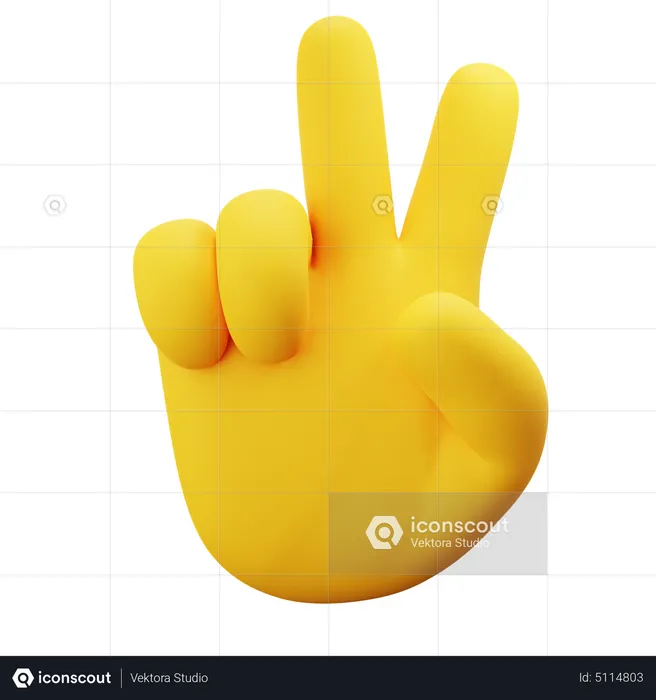 Victory Sign  3D Icon