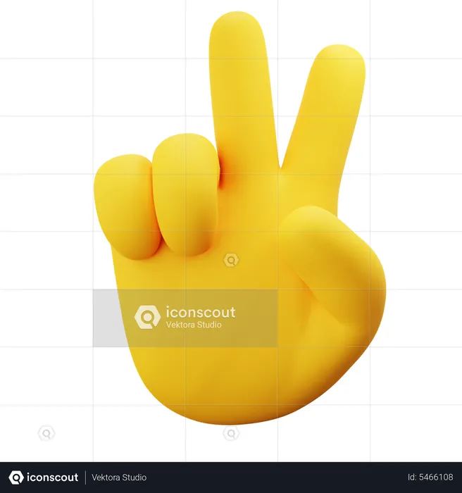 Victory Sign  3D Icon