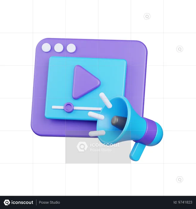 動画広告  3D Icon