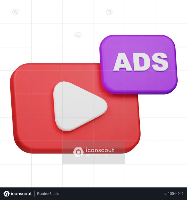 Video Ads  3D Icon