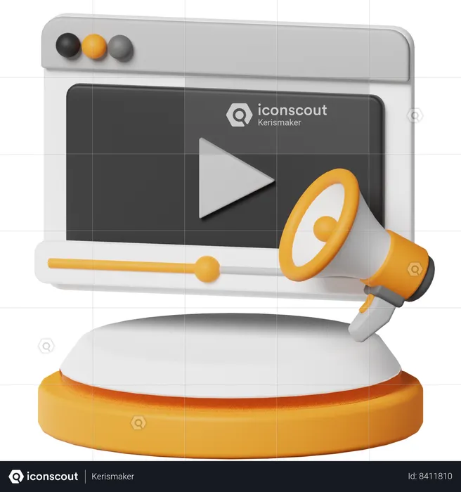 Video Ads  3D Icon