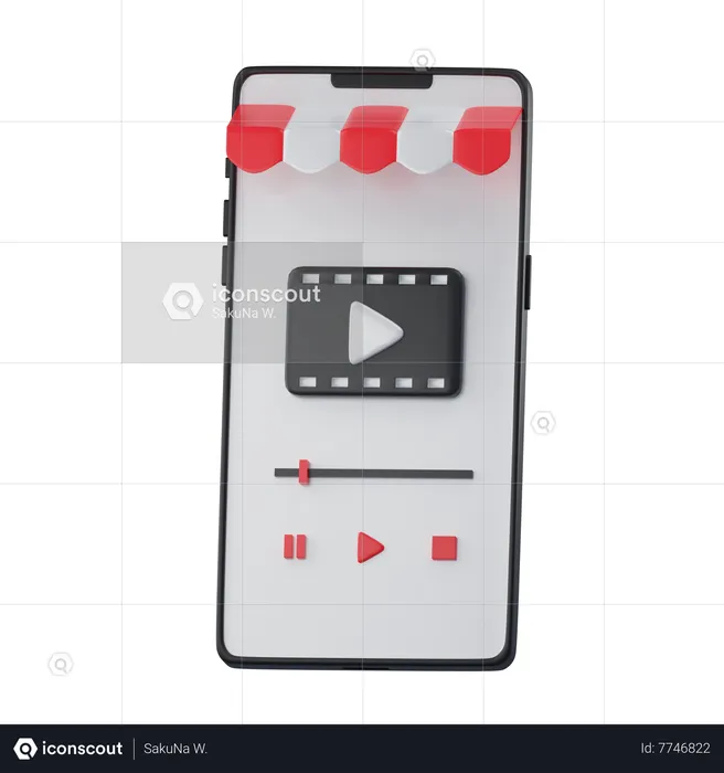 Video Application  3D Icon