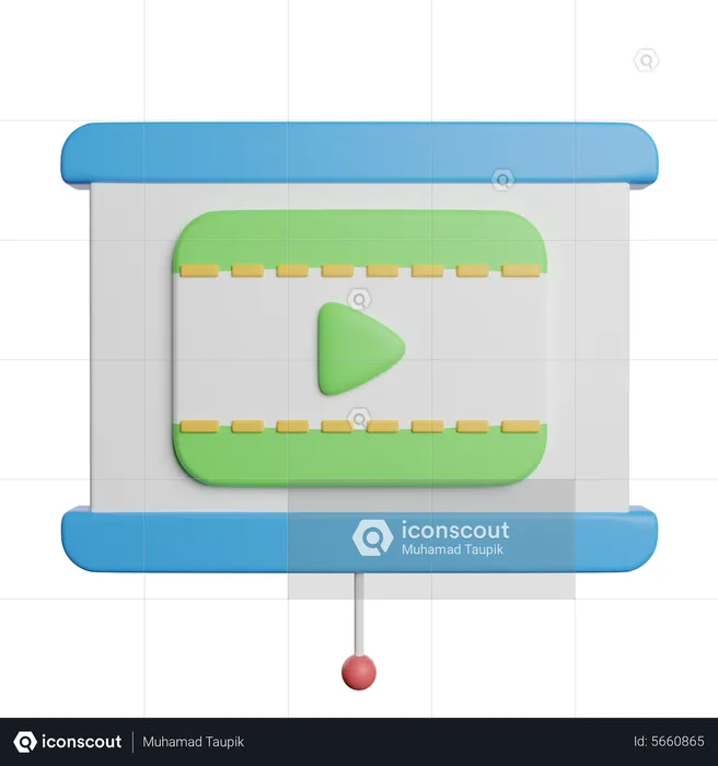 Apresentação de vídeo  3D Icon