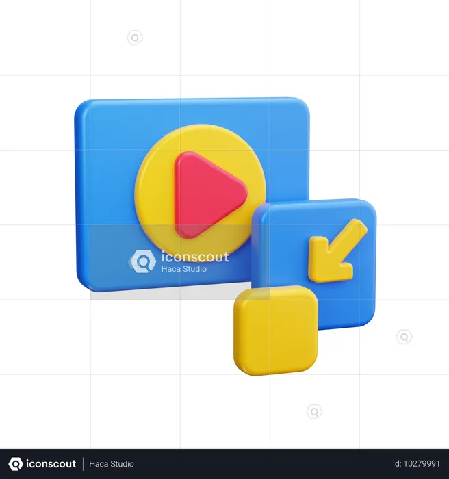 Video beenden  3D Icon