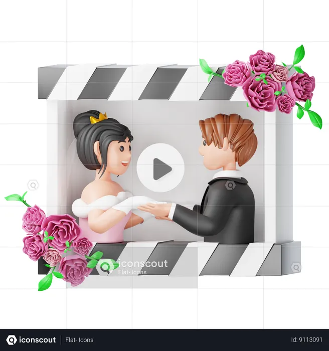 Vídeo de boda  3D Icon