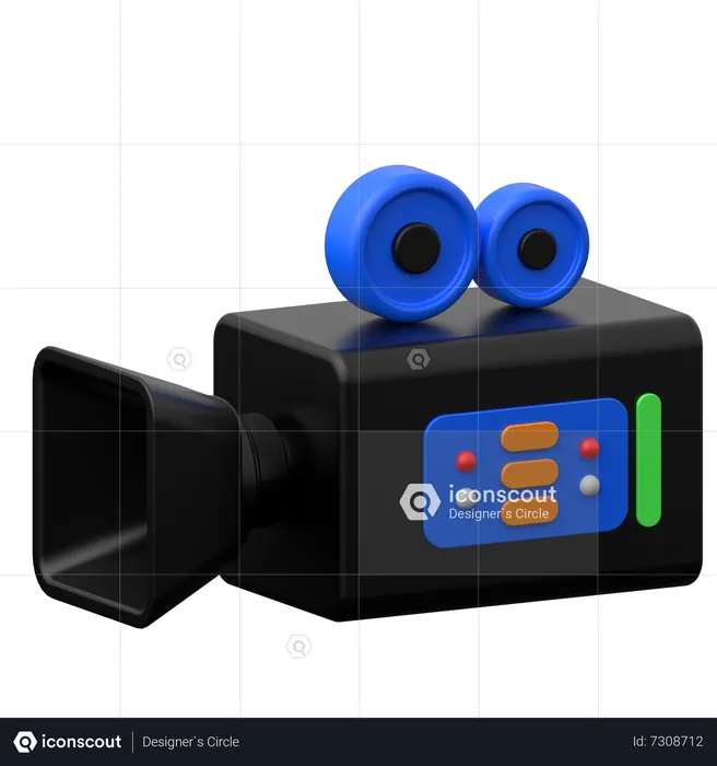 Video Camera  3D Icon