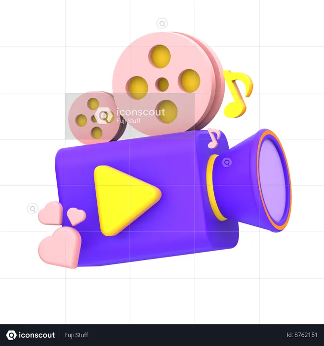 Video Camera  3D Icon