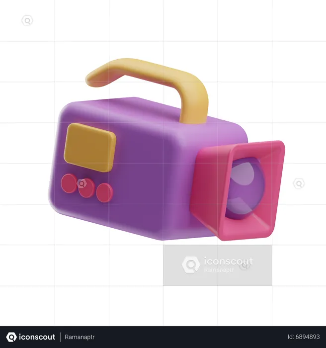 Video Camera  3D Icon