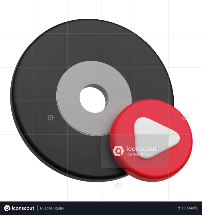 CD de vídeo  3D Icon