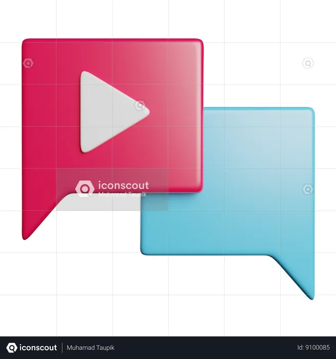 Videochat  3D Icon