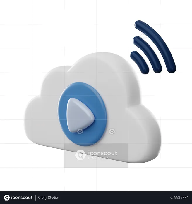Video Cloud  3D Icon