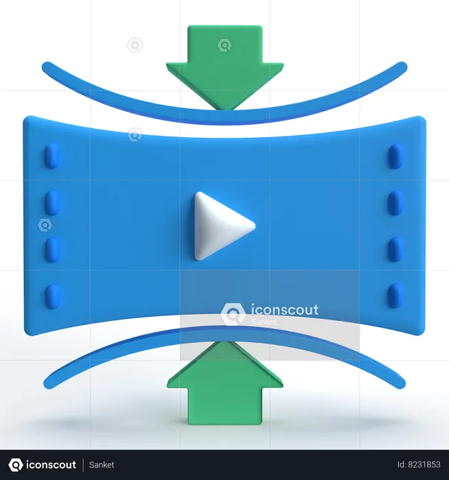 Video Compression  3D Icon