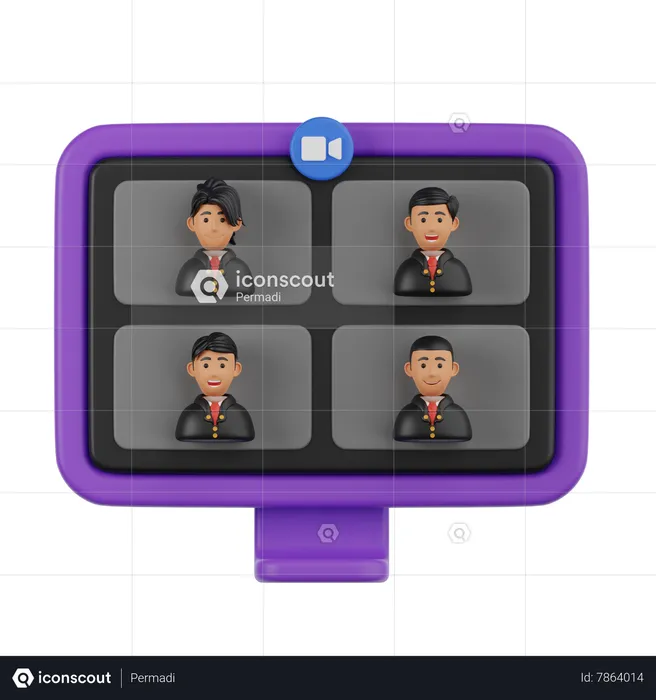 Video Conference  3D Icon