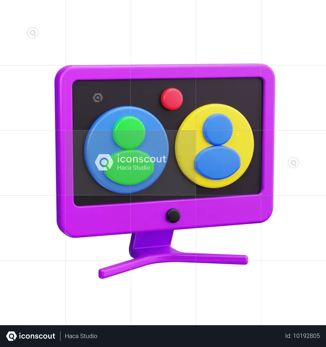 Videoconferência  3D Icon