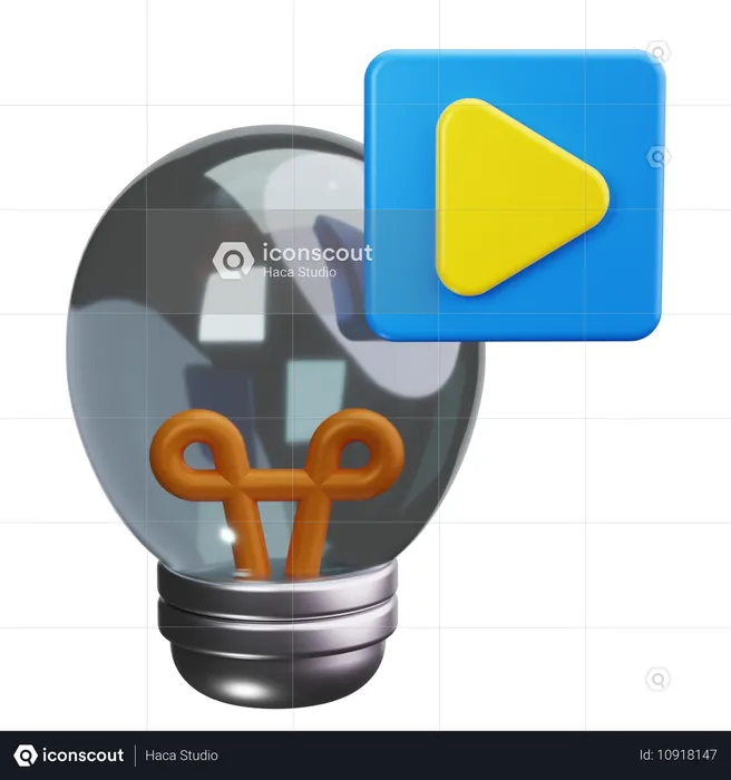 Vídeo criativo  3D Icon