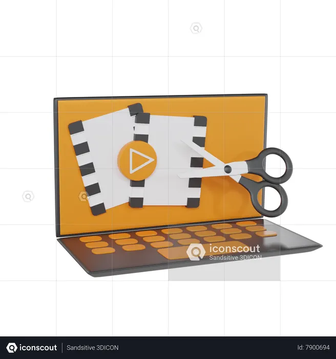 Video Editing  3D Icon