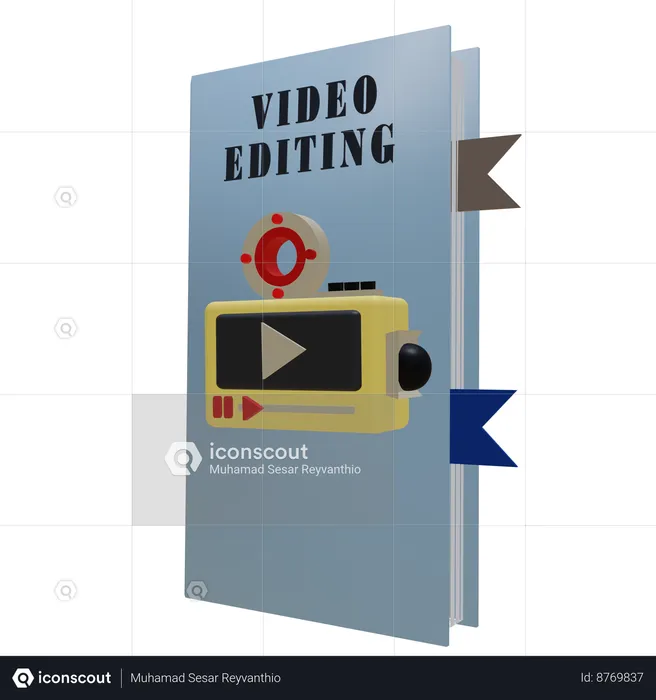 Video Editing Book  3D Icon