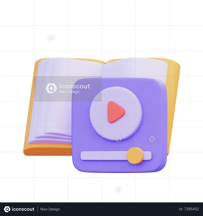 Educación en vídeo  3D Icon