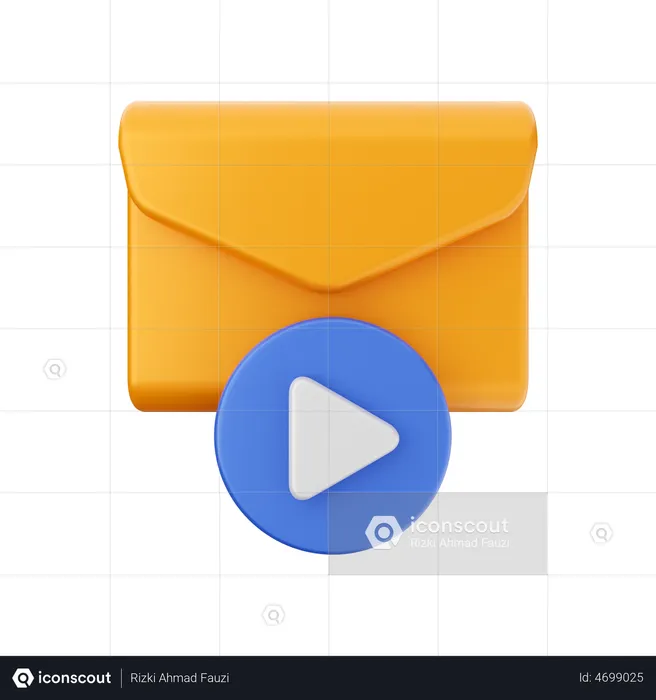 Video Email  3D Illustration