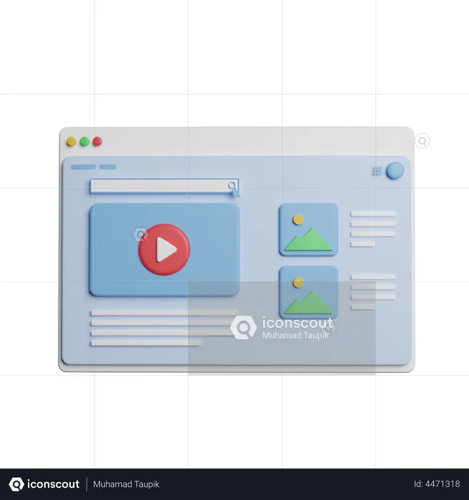 Vidéo en ligne  3D Icon