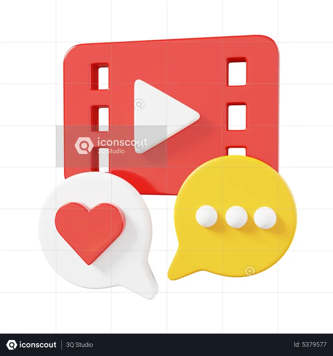 Video Engagement  3D Icon