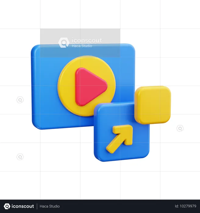 Video expandir  3D Icon