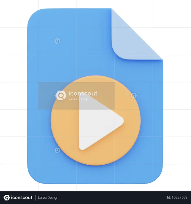ビデオファイル  3D Icon