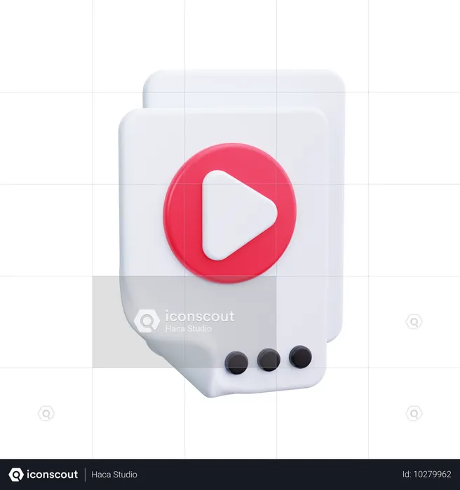 Video File  3D Icon