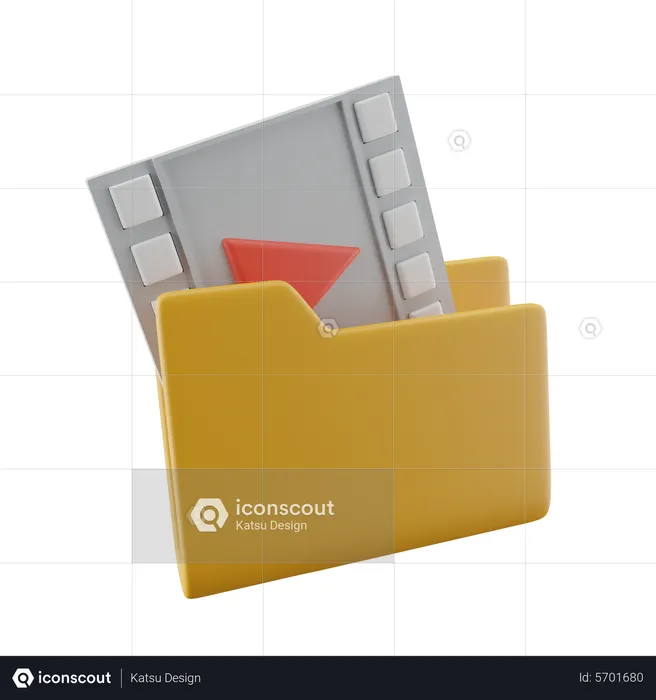 Video Files In The Folder  3D Icon