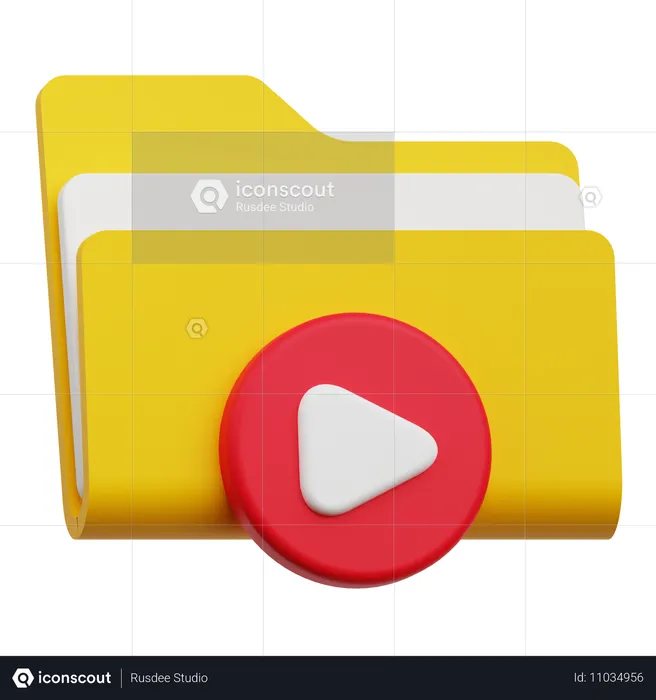 Video Folder  3D Icon