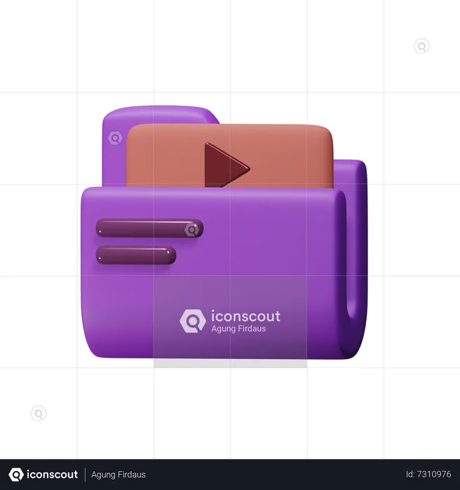 Video Folder  3D Icon