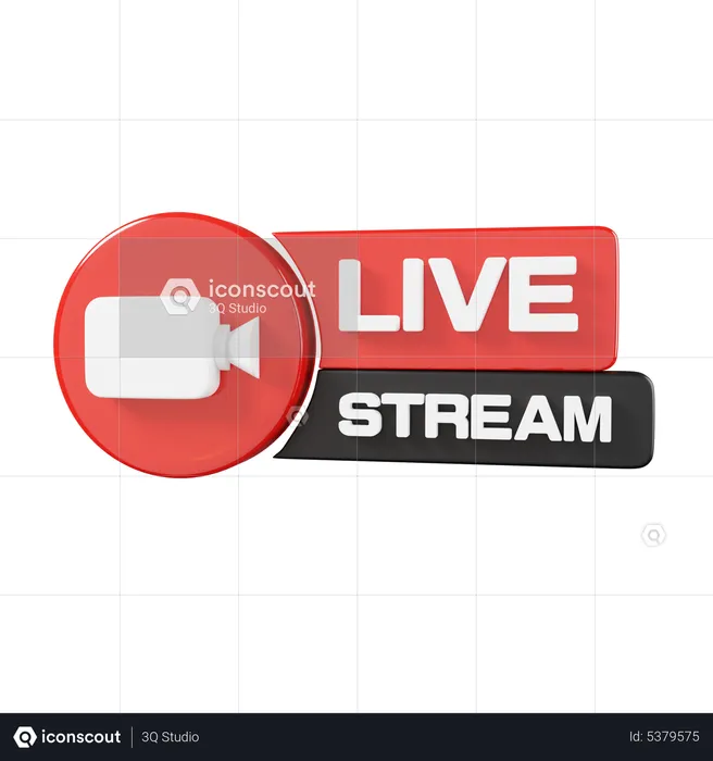 Video Live Stream  3D Icon