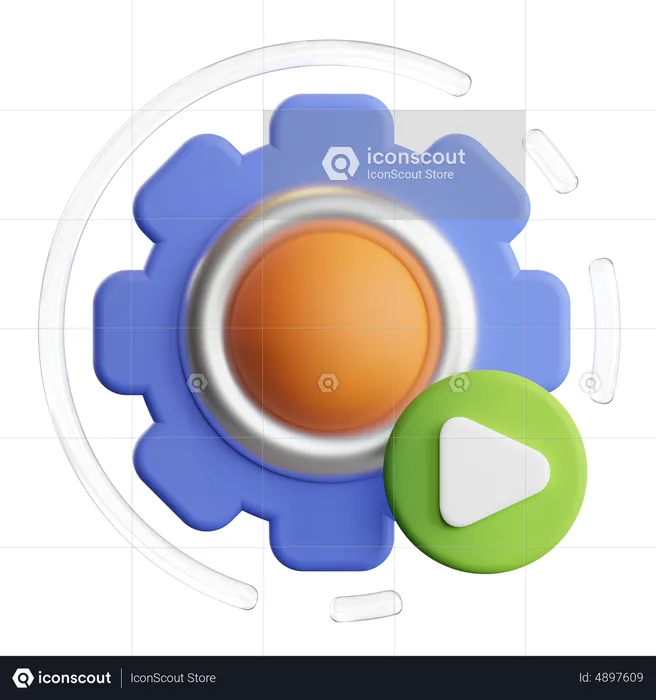 Video Management  3D Icon