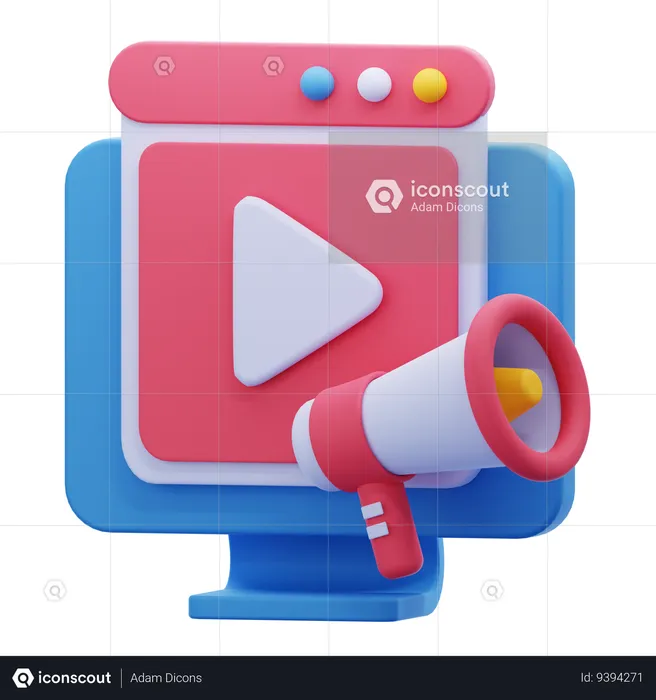 Video marketing  3D Icon