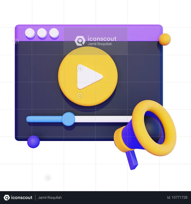 Videomarketing  3D Icon